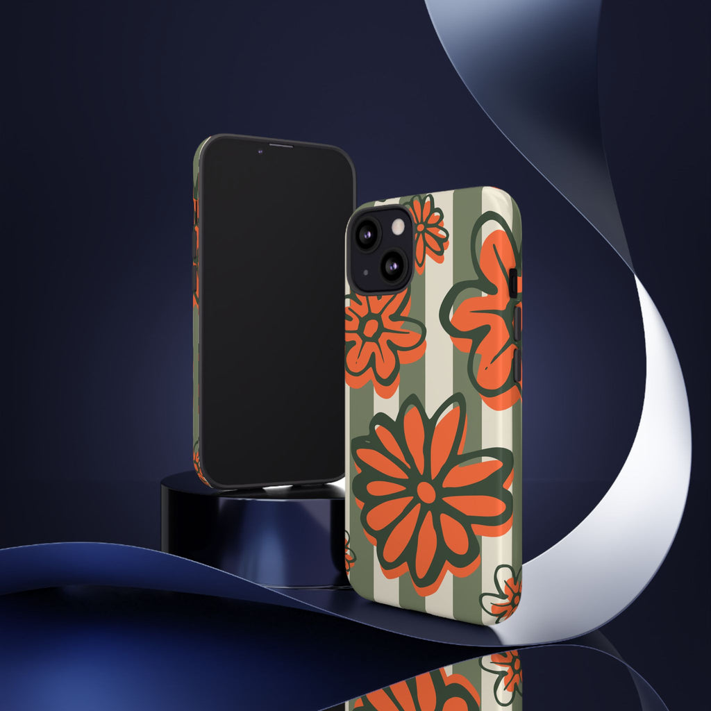 Floral Tough Phone Case - Trendy Protector for Pet Lovers, Super Cute Gift, Floral Design, Stylish Phone Cover, Unique Accessory