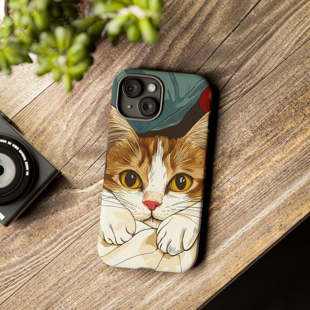 Cute Cat Phone Case - Ideal for Cat Lovers, Pet Owners, Birthday Gifts, Smartphone Accessories, Funny Pet Humor