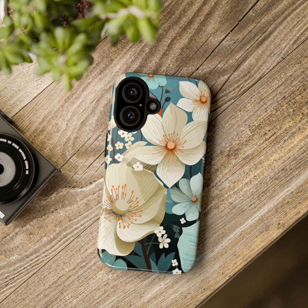 Floral Phone Case, Stylish Tough Cases with Botanical Design, Flower Print Phone Cover, Gifts for Nature Lovers, Eco-Friendly Mobile Cover