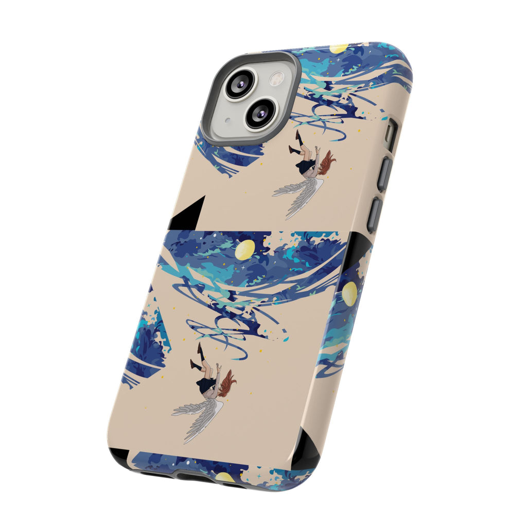 Artistic Phone Case with Abstract Design, Vivid Blue Waves and Fish, Stylish Phone Accessory, Unique Gift Idea, Trendy Tech Decor, [...]