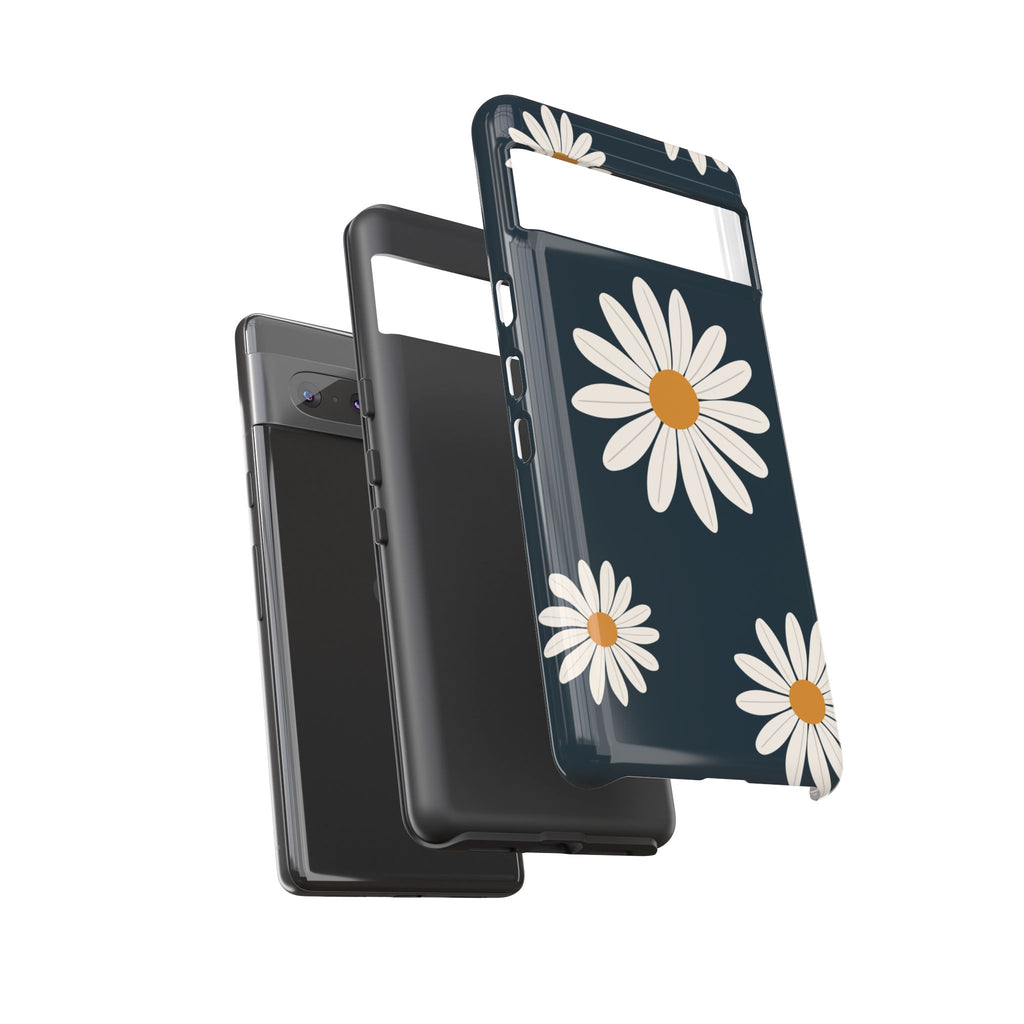 Daisy Phone Case, Floral Phone Cover, Tough Phone Case, Gift for Flower Lovers, Smartphone Accessory, Spring Design