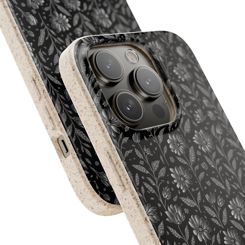 Eco-Friendly Floral Phone Case, Biodegradable iPhone Case, Sustainable Fashion Accessory, Nature Lover Gift, Eco-Conscious Phone Cover
