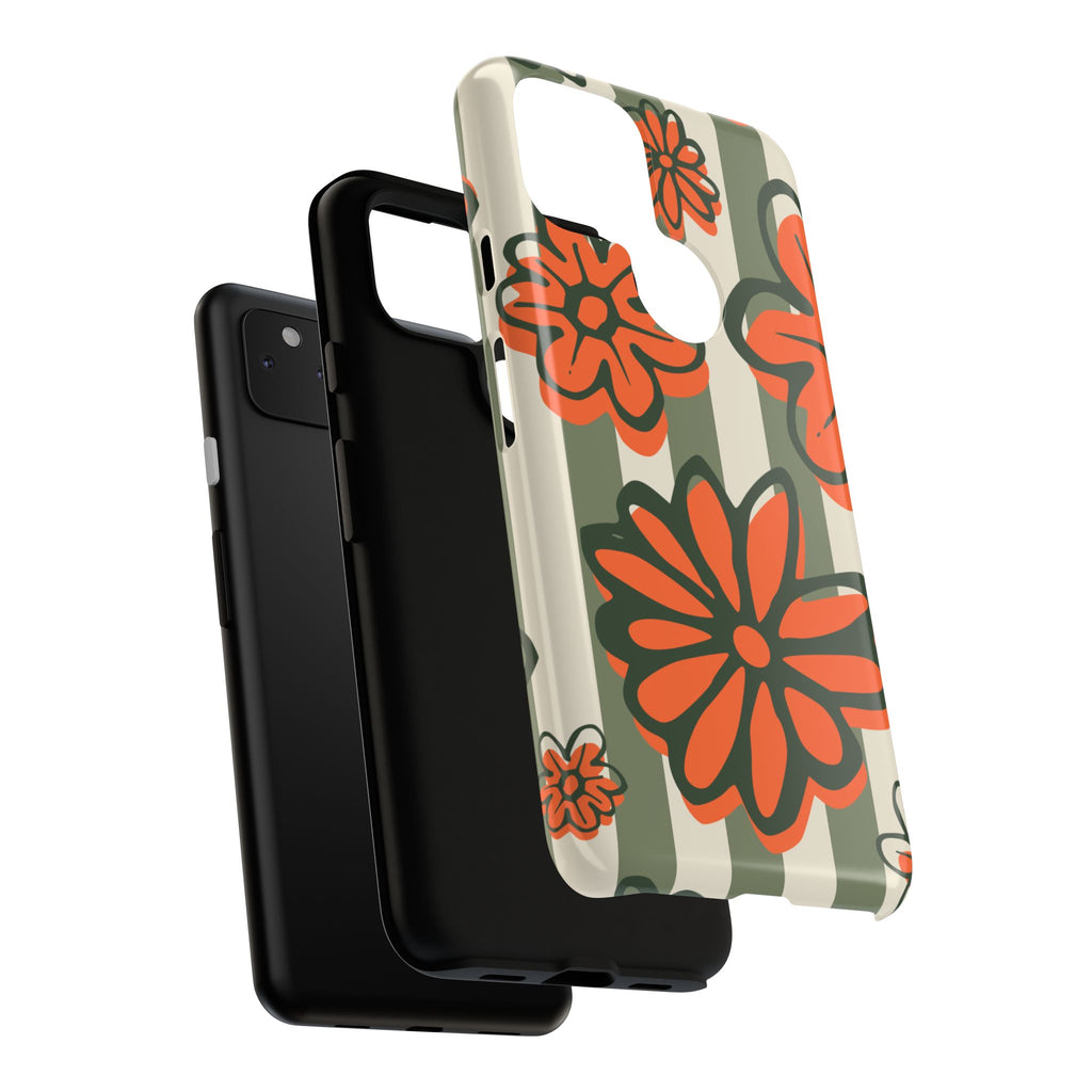 Floral Tough Phone Case - Trendy Protector for Pet Lovers, Super Cute Gift, Floral Design, Stylish Phone Cover, Unique Accessory