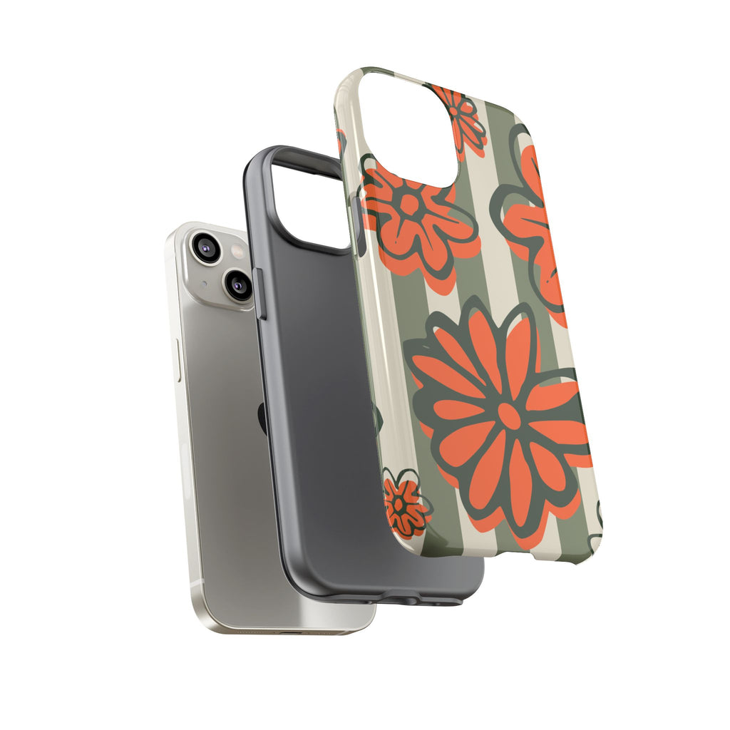 Floral Tough Phone Case - Trendy Protector for Pet Lovers, Super Cute Gift, Floral Design, Stylish Phone Cover, Unique Accessory