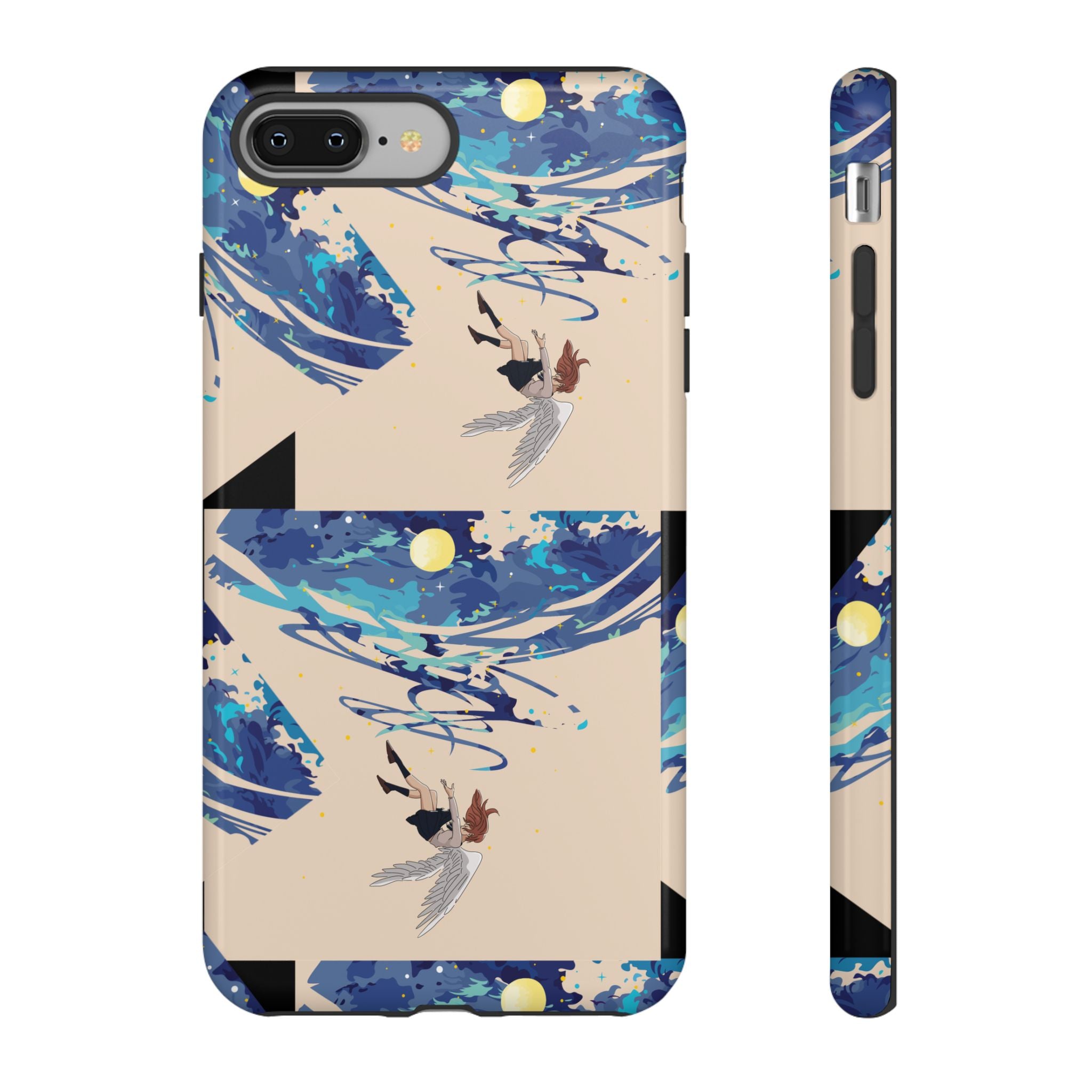 Artistic Phone Case with Abstract Design, Vivid Blue Waves and Fish, Stylish Phone Accessory, Unique Gift Idea, Trendy Tech Decor, [...]