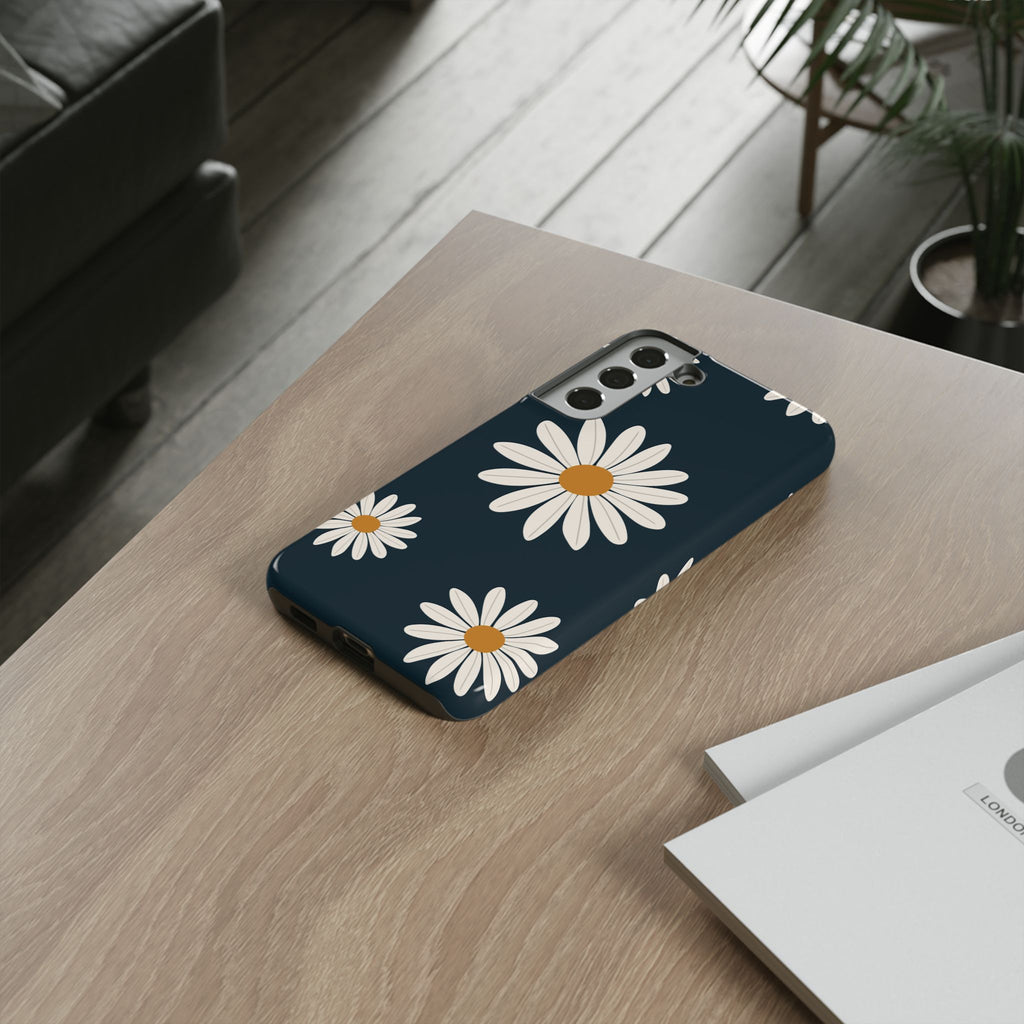 Daisy Phone Case, Floral Phone Cover, Tough Phone Case, Gift for Flower Lovers, Smartphone Accessory, Spring Design