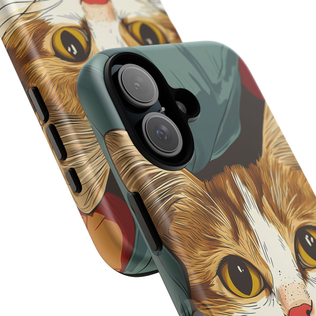 Cute Cat Phone Case - Ideal for Cat Lovers, Pet Owners, Birthday Gifts, Smartphone Accessories, Funny Pet Humor