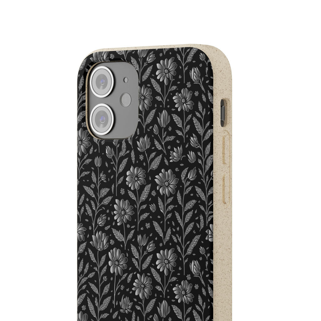 Eco-Friendly Floral Phone Case, Biodegradable iPhone Case, Sustainable Fashion Accessory, Nature Lover Gift, Eco-Conscious Phone Cover