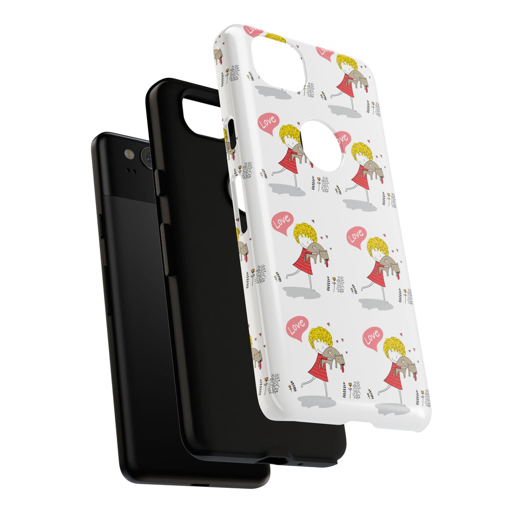 Love-Themed Phone Case | Cute Pet Lover Accessory, Perfect Gift for Birthdays, Anniversaries, Animal Lovers, Valentine's Day