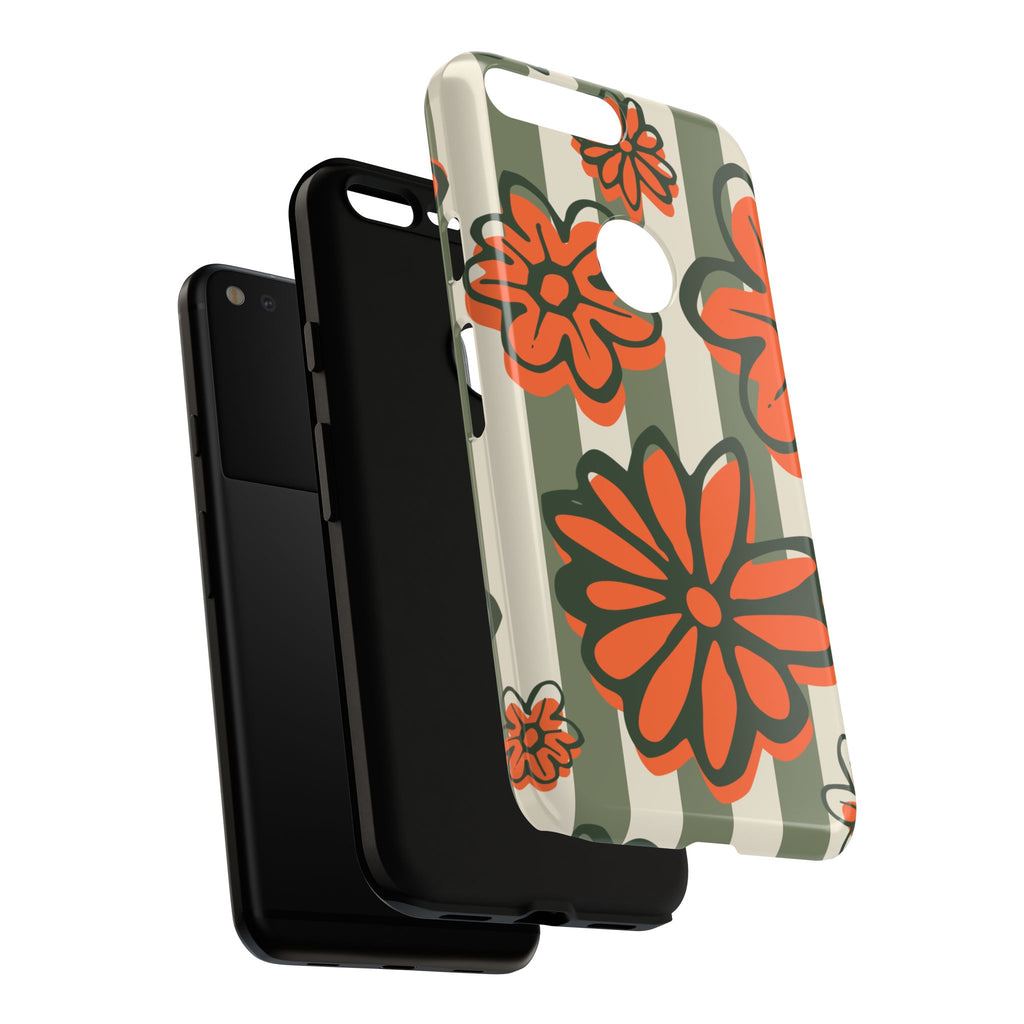 Floral Tough Phone Case - Trendy Protector for Pet Lovers, Super Cute Gift, Floral Design, Stylish Phone Cover, Unique Accessory