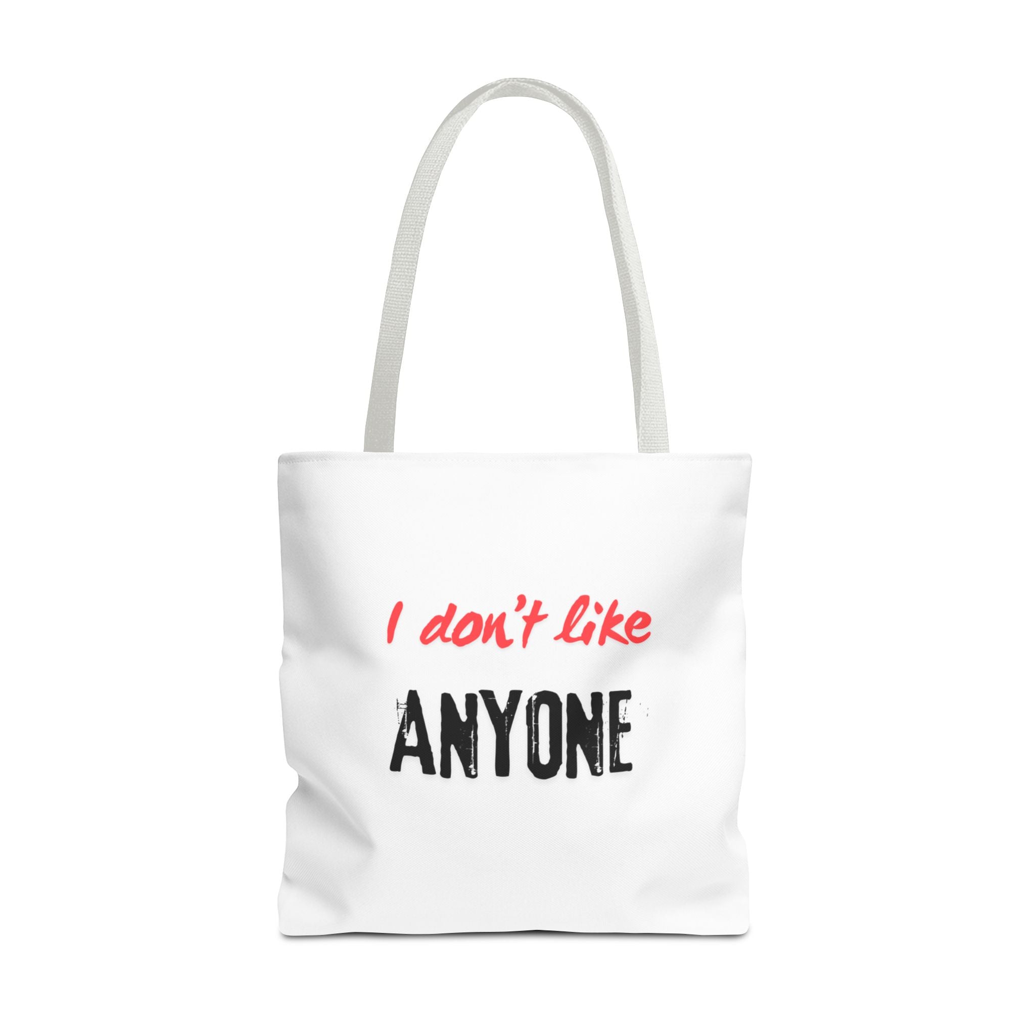 English White "I Like No One" – Anti-Social Tote