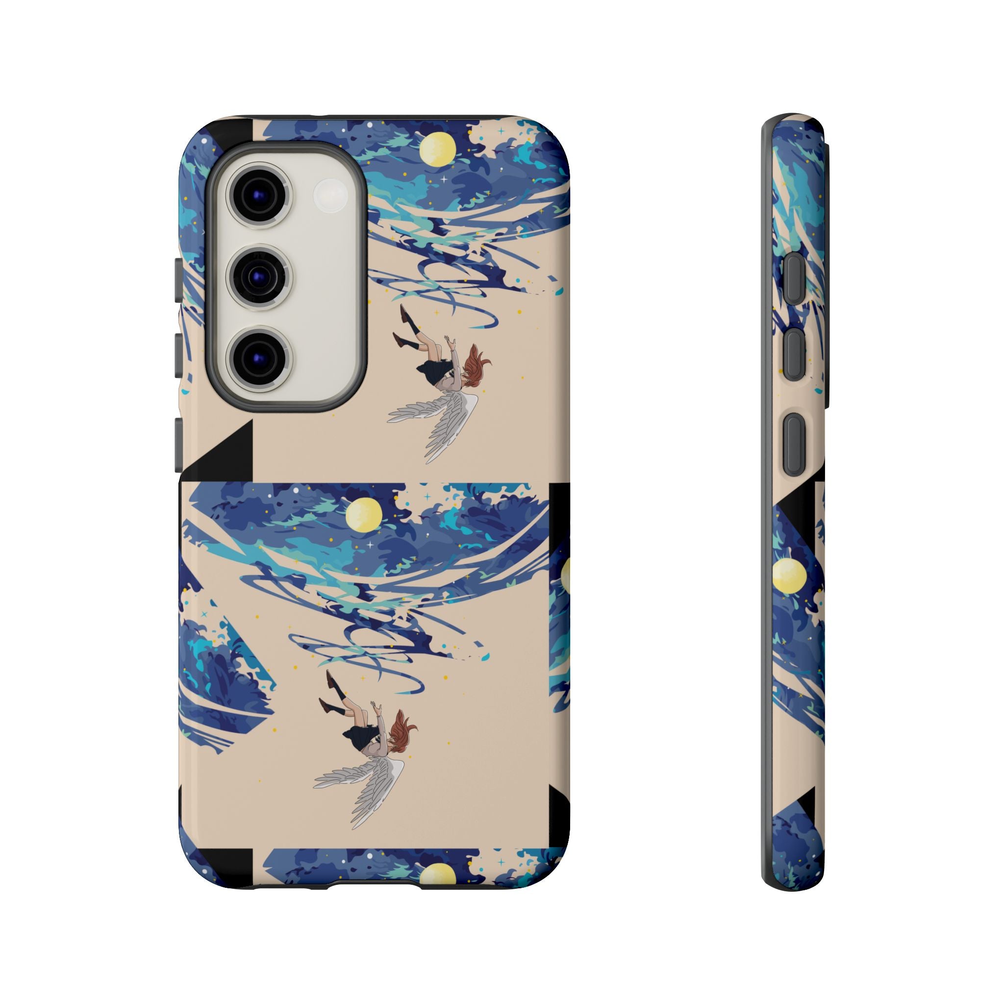 Artistic Phone Case with Abstract Design, Vivid Blue Waves and Fish, Stylish Phone Accessory, Unique Gift Idea, Trendy Tech Decor, [...]