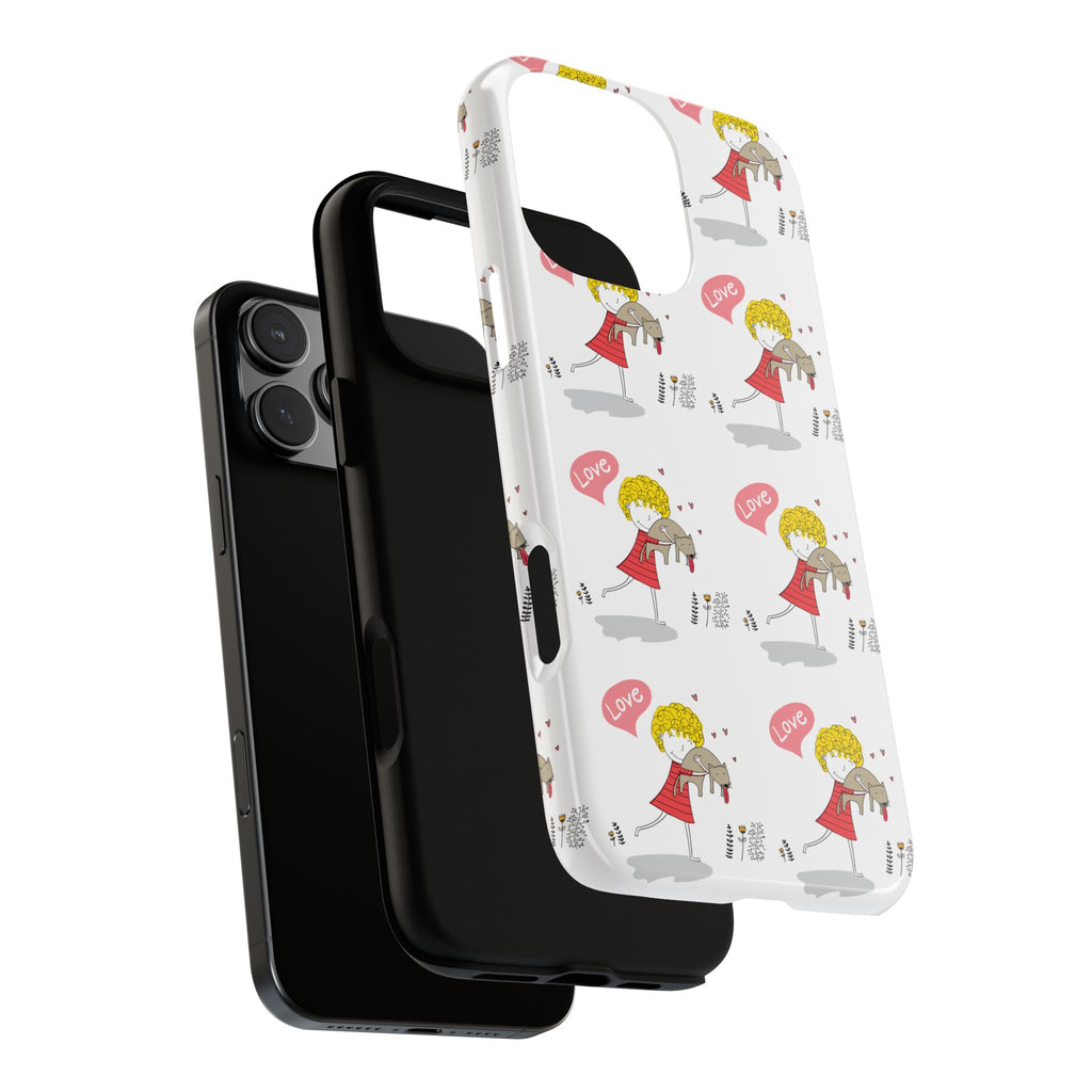 Love-Themed Phone Case | Cute Pet Lover Accessory, Perfect Gift for Birthdays, Anniversaries, Animal Lovers, Valentine's Day