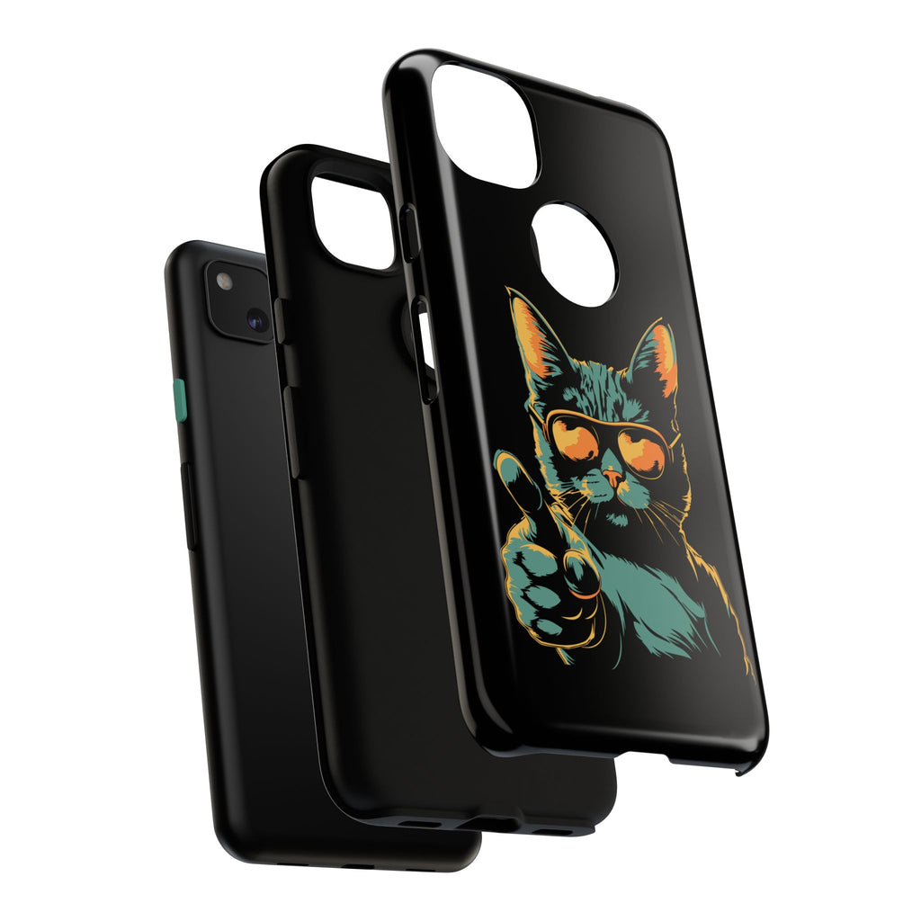 Cool Cat Phone Case, Stylish Phone Cover, Pet Lover Gift, Cute Cat Design, Fun Cat Accessories