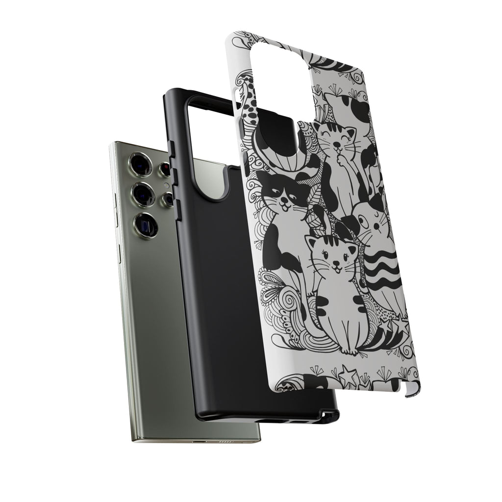 Cat-Themed Phone Case, Cute Cat Art, Pet Lover Gift, Birthday Present, Unique Cat Decor, Fun Tech Accessories, Animal Lover Case