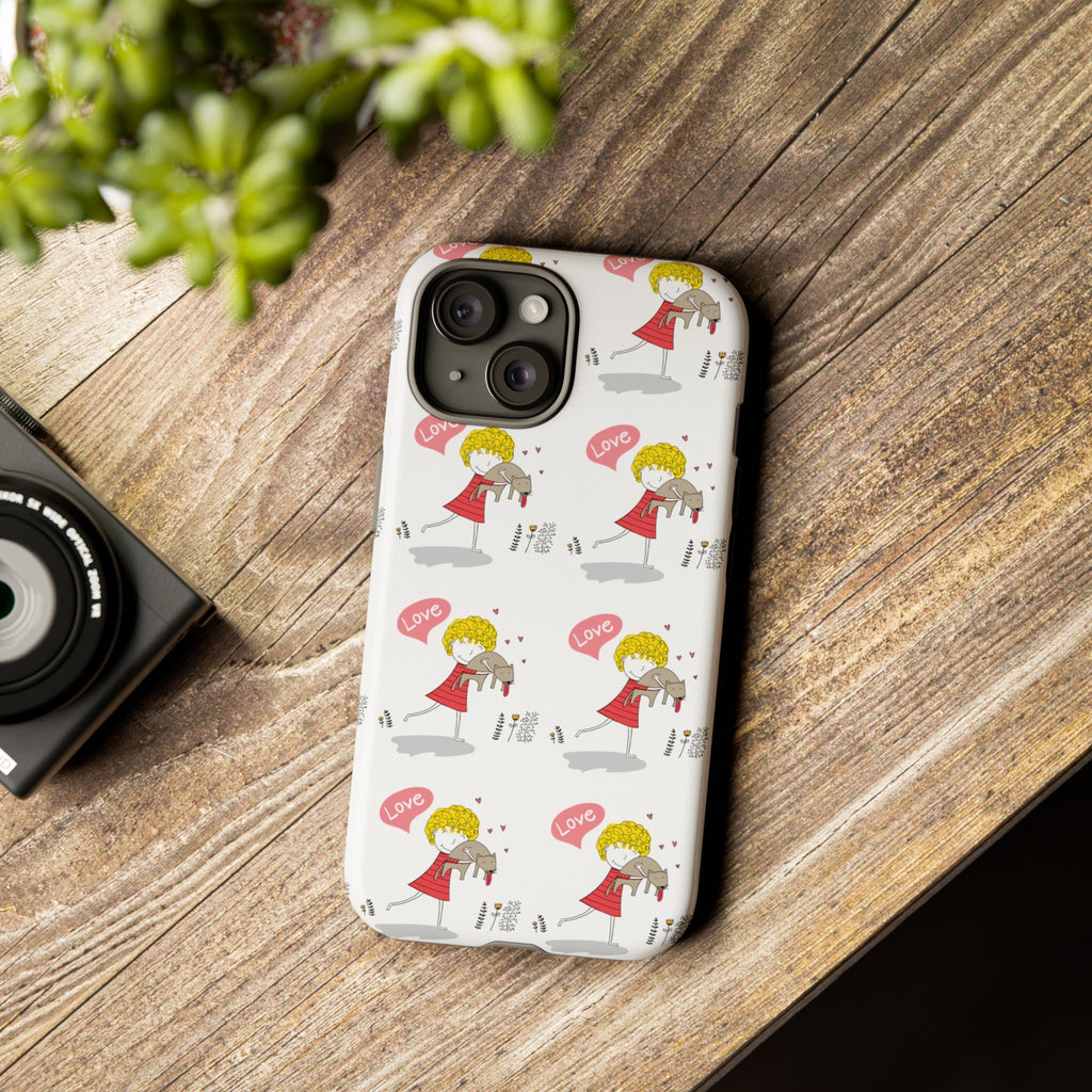 Love-Themed Phone Case | Cute Pet Lover Accessory, Perfect Gift for Birthdays, Anniversaries, Animal Lovers, Valentine's Day