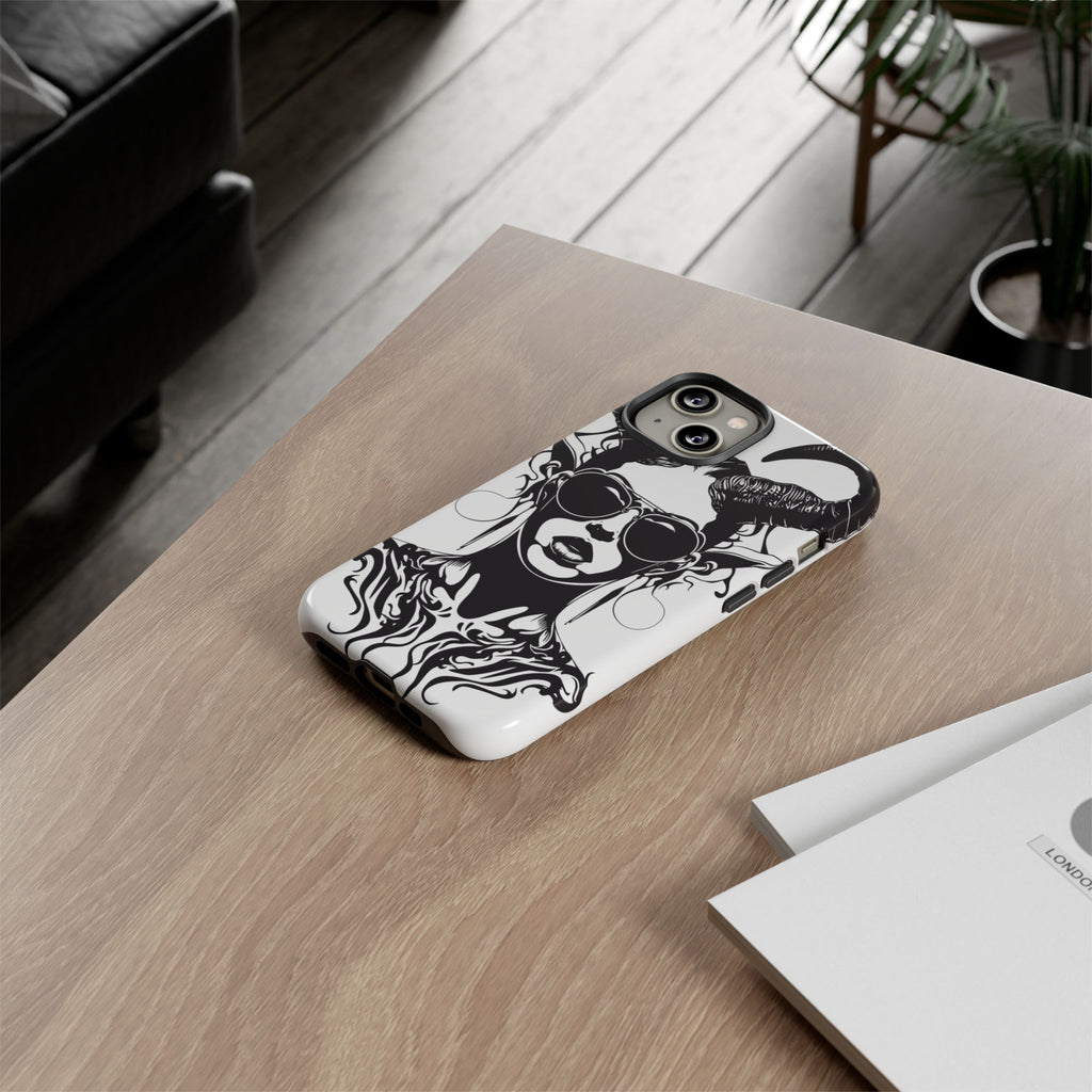 Tough Cases: Stylish Phone Case with Edgy Design, Protective Cover, Gift for Her, Trendy Accessories, Unique Art, Holiday Present