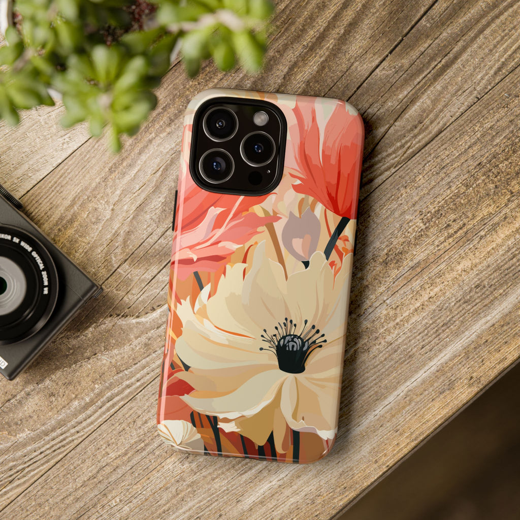 Floral Phone Case, Tough Protective Cover for Floral Lovers, Perfect Gift for Friends, Spring Celebration, Art Lovers Gift