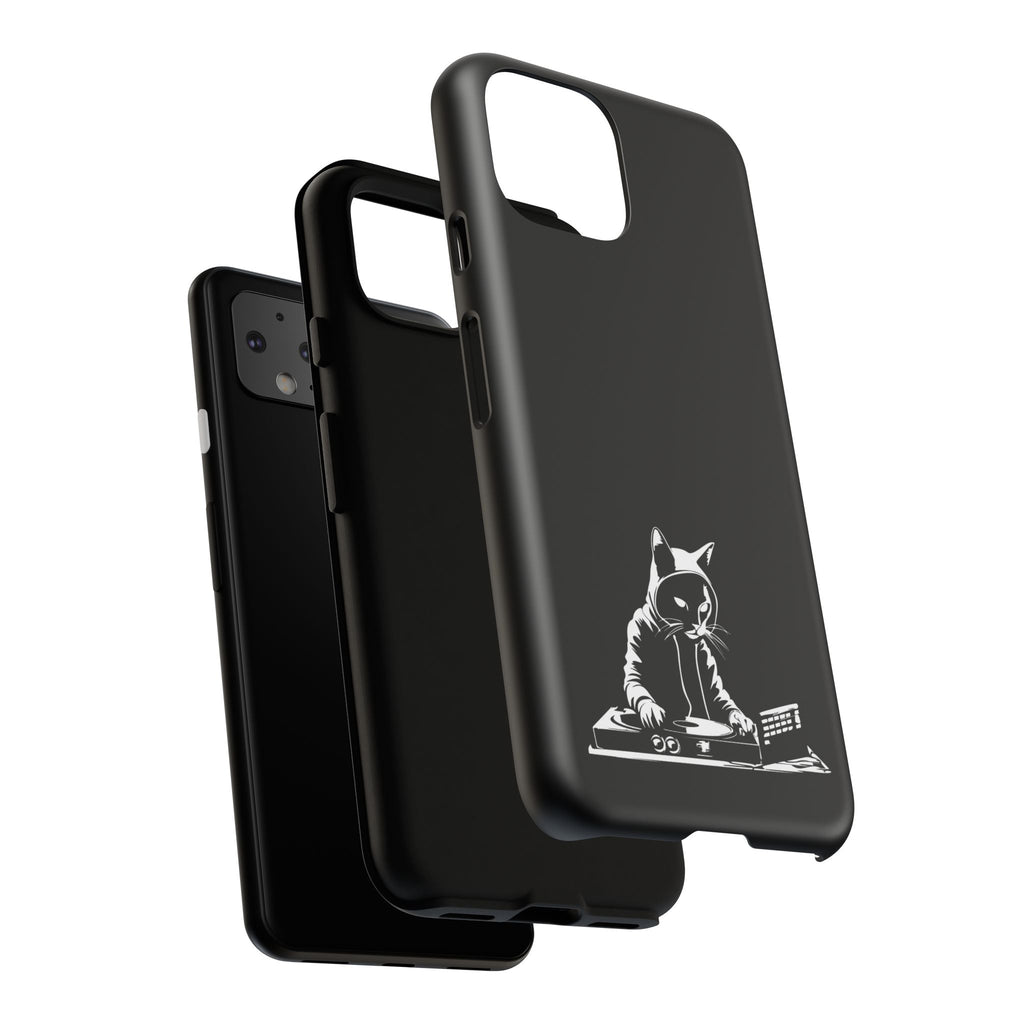 Cat DJ Phone Case | Stylish Tough Cases for Music Lovers, Gift for Cat Owners, Unique Phone Accessory, Cool Tech Gear