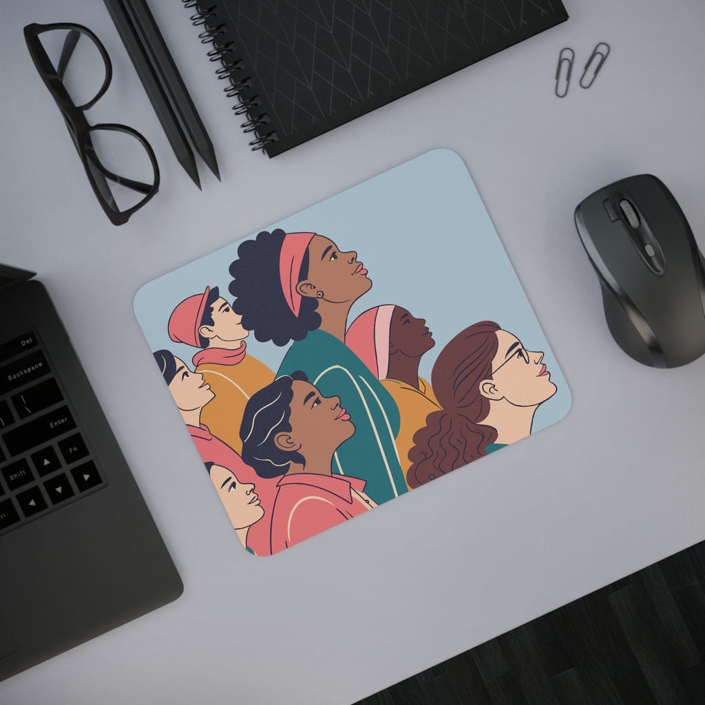 Empowering Women Desk Mouse Pad, Inspirational Office Decor, Feminist Gift, Home Office Accessory, Unique Gift Idea, Motivational Desk Decor