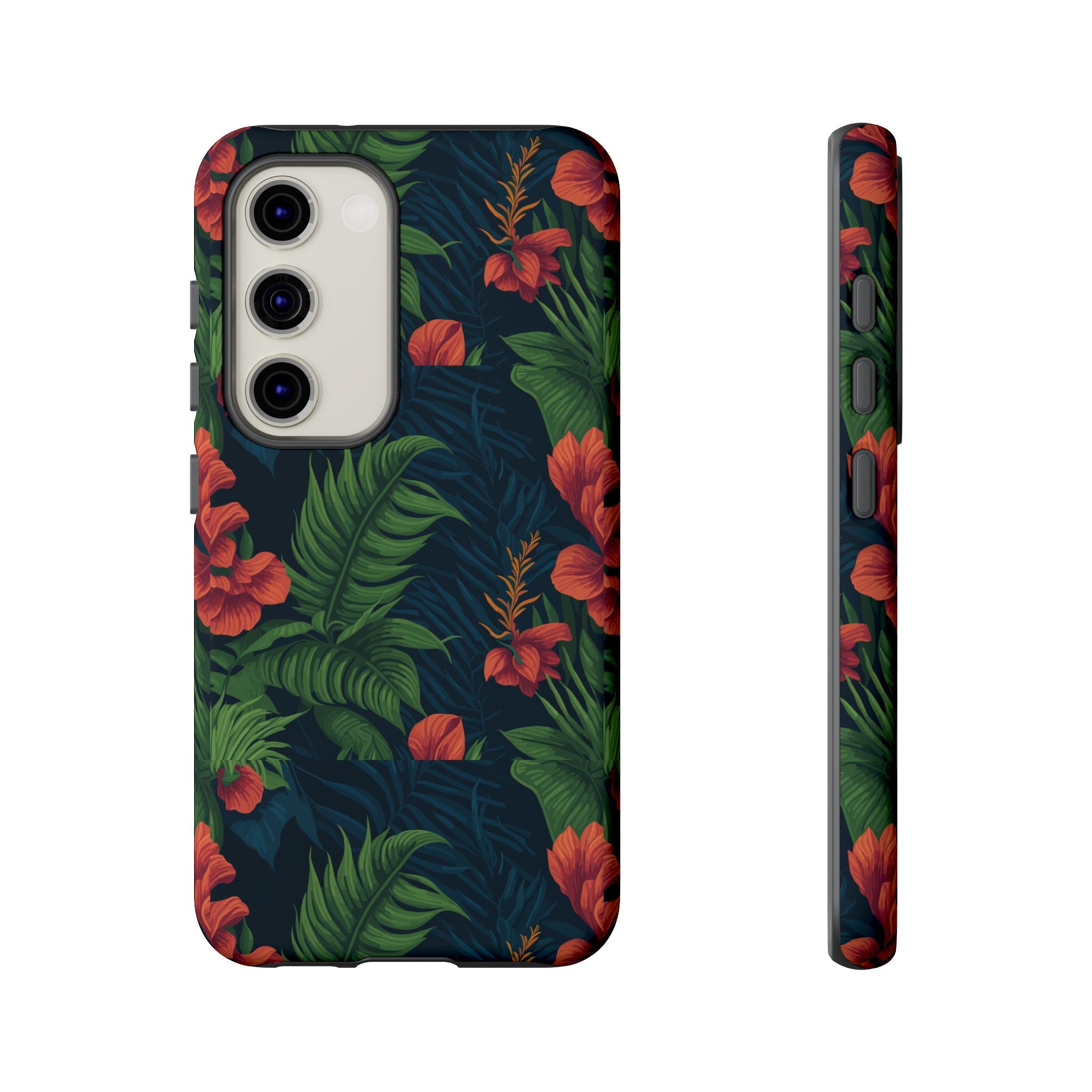 Tropical Phone Case with Floral Design, Eco-Friendly Protection for Summer Vibes, Ideal Gift for Nature Lovers, Vibrant Background