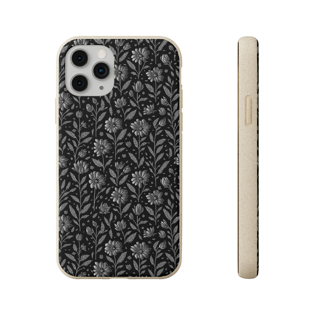 Eco-Friendly Floral Phone Case, Biodegradable iPhone Case, Sustainable Fashion Accessory, Nature Lover Gift, Eco-Conscious Phone Cover