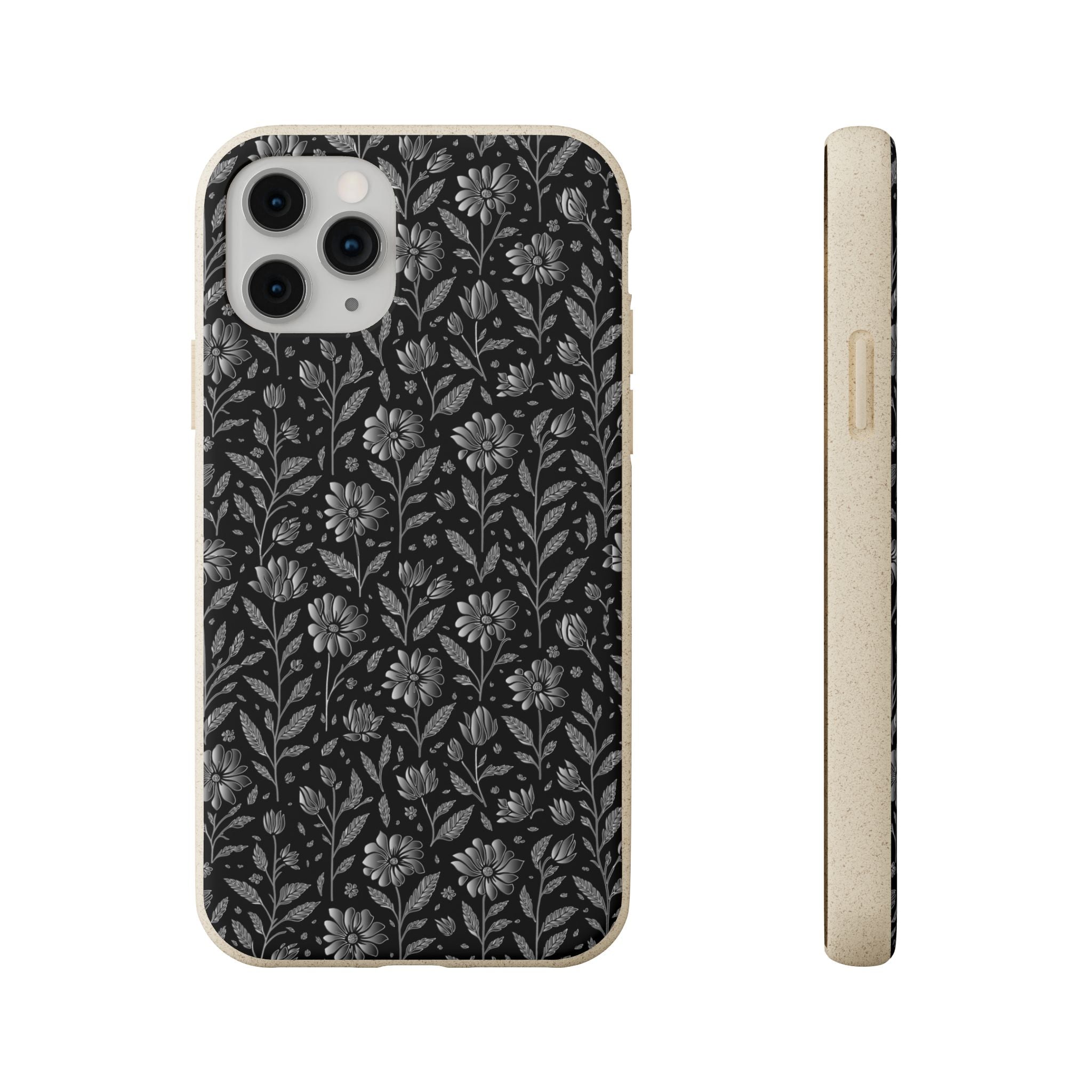 Eco-Friendly Floral Phone Case, Biodegradable iPhone Case, Sustainable Fashion Accessory, Nature Lover Gift, Eco-Conscious Phone Cover