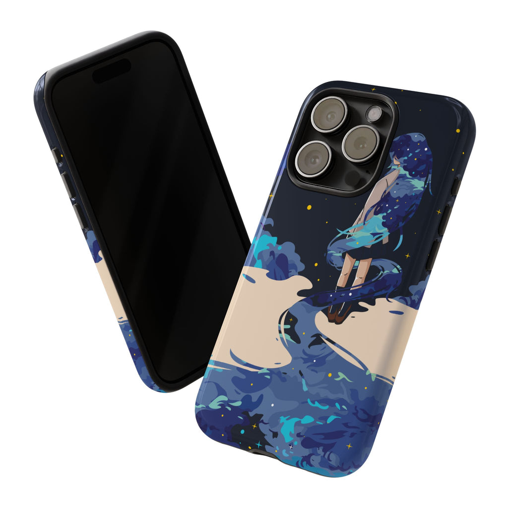 Galaxy-Inspired Phone Case, Celestial Design, Tough Phone Cover, Gift for Space Lovers, Artsy Accessories, Unique Merchandise