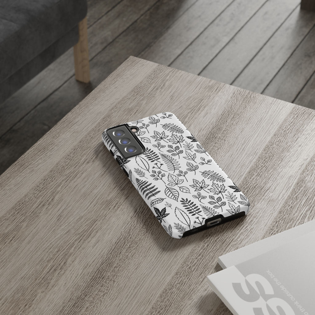 Stylish Phone Case for Nature Lovers, Botanical Design, Gift for Her, Fall Accessories, Customizable Tech Gear