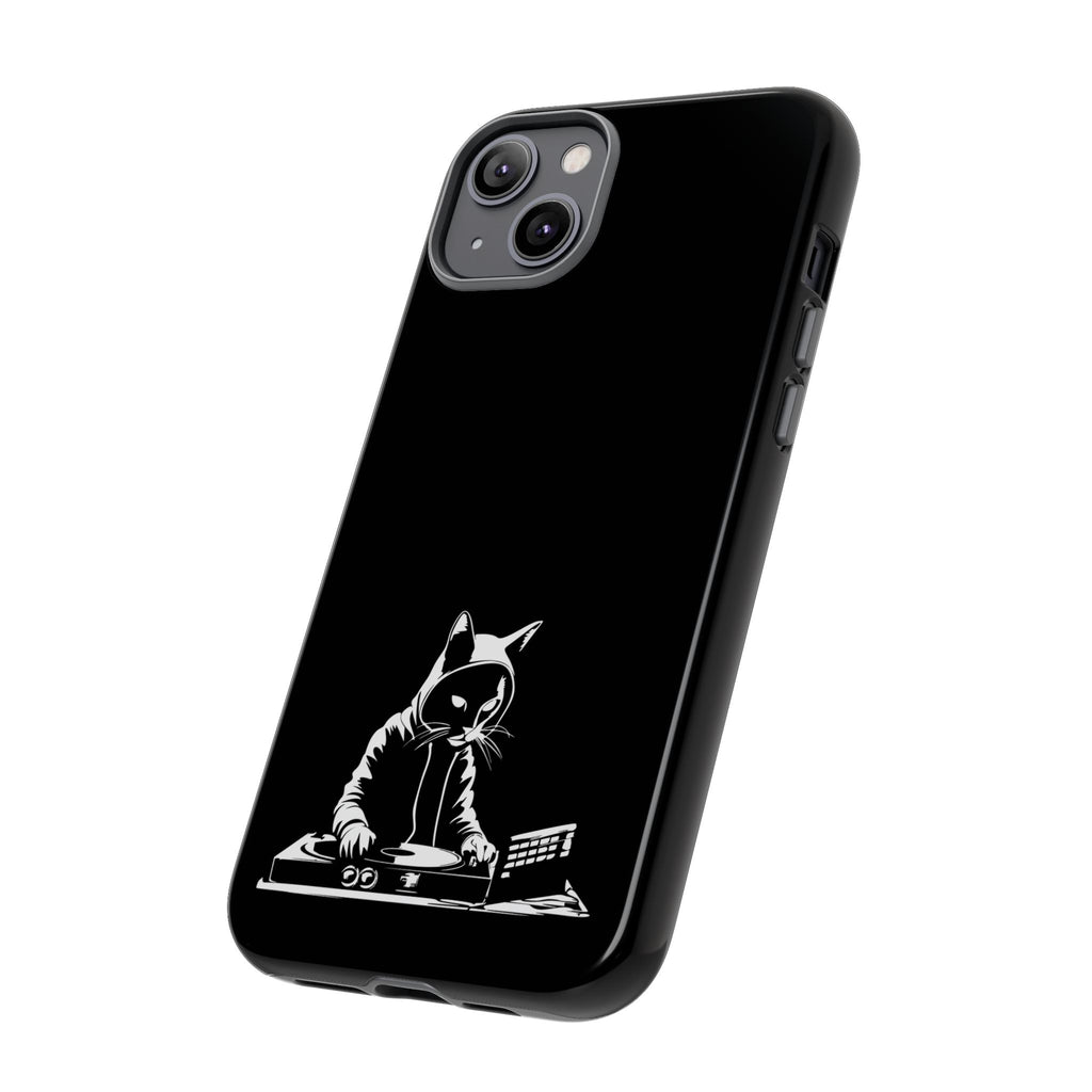 Cat DJ Phone Case | Stylish Tough Cases for Music Lovers, Gift for Cat Owners, Unique Phone Accessory, Cool Tech Gear