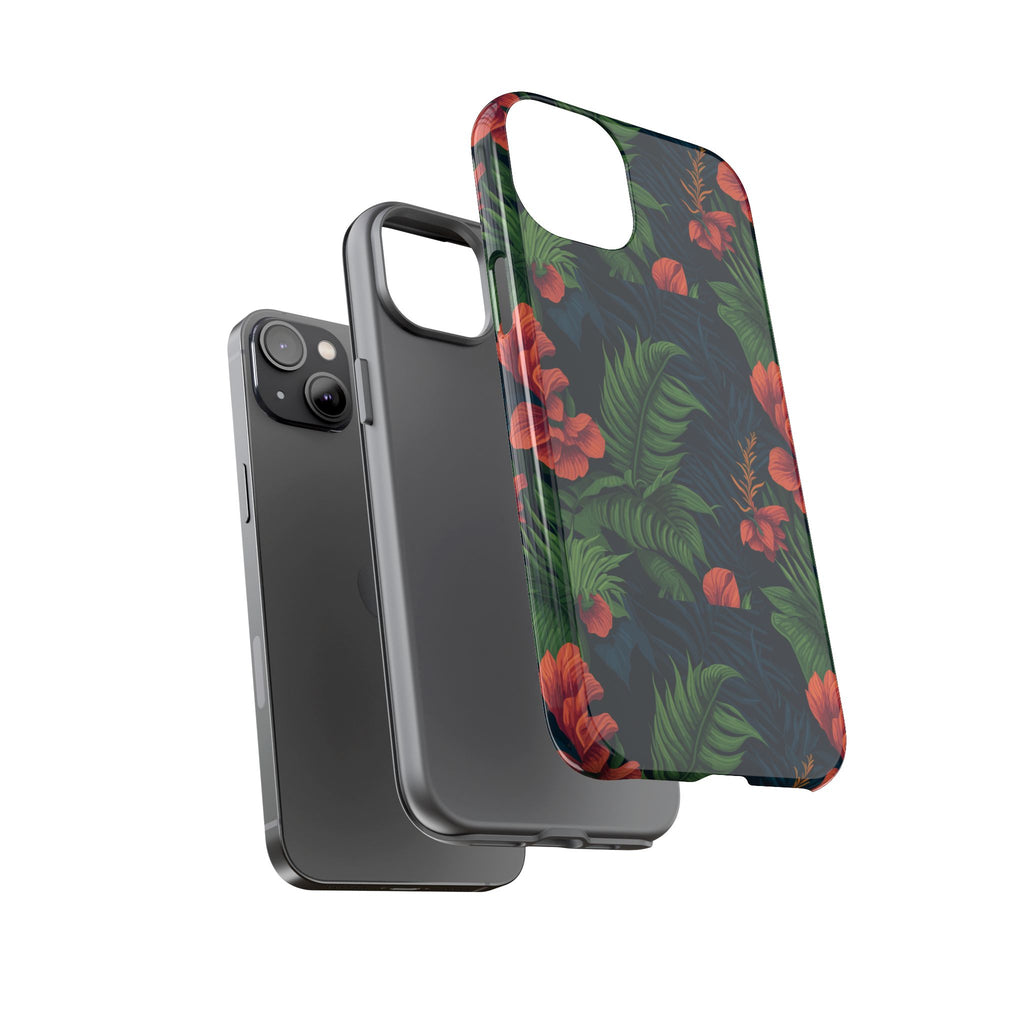 Tropical Phone Case with Floral Design, Eco-Friendly Protection for Summer Vibes, Ideal Gift for Nature Lovers, Vibrant Background