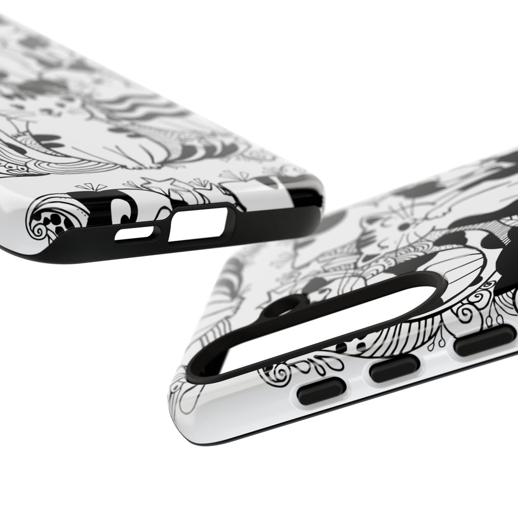 Cat-Themed Phone Case, Cute Cat Art, Pet Lover Gift, Birthday Present, Unique Cat Decor, Fun Tech Accessories, Animal Lover Case
