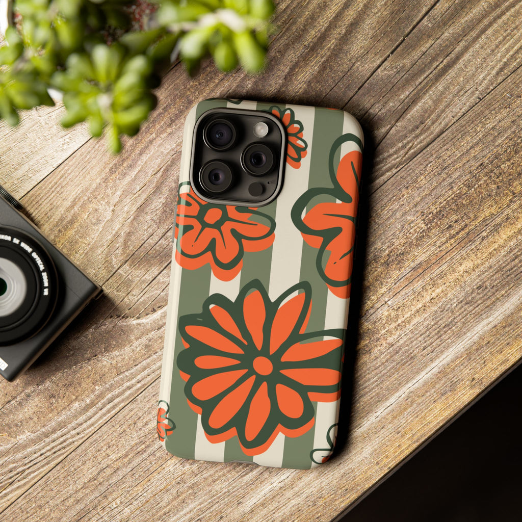 Floral Tough Phone Case - Trendy Protector for Pet Lovers, Super Cute Gift, Floral Design, Stylish Phone Cover, Unique Accessory