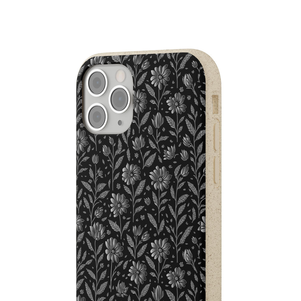 Eco-Friendly Floral Phone Case, Biodegradable iPhone Case, Sustainable Fashion Accessory, Nature Lover Gift, Eco-Conscious Phone Cover