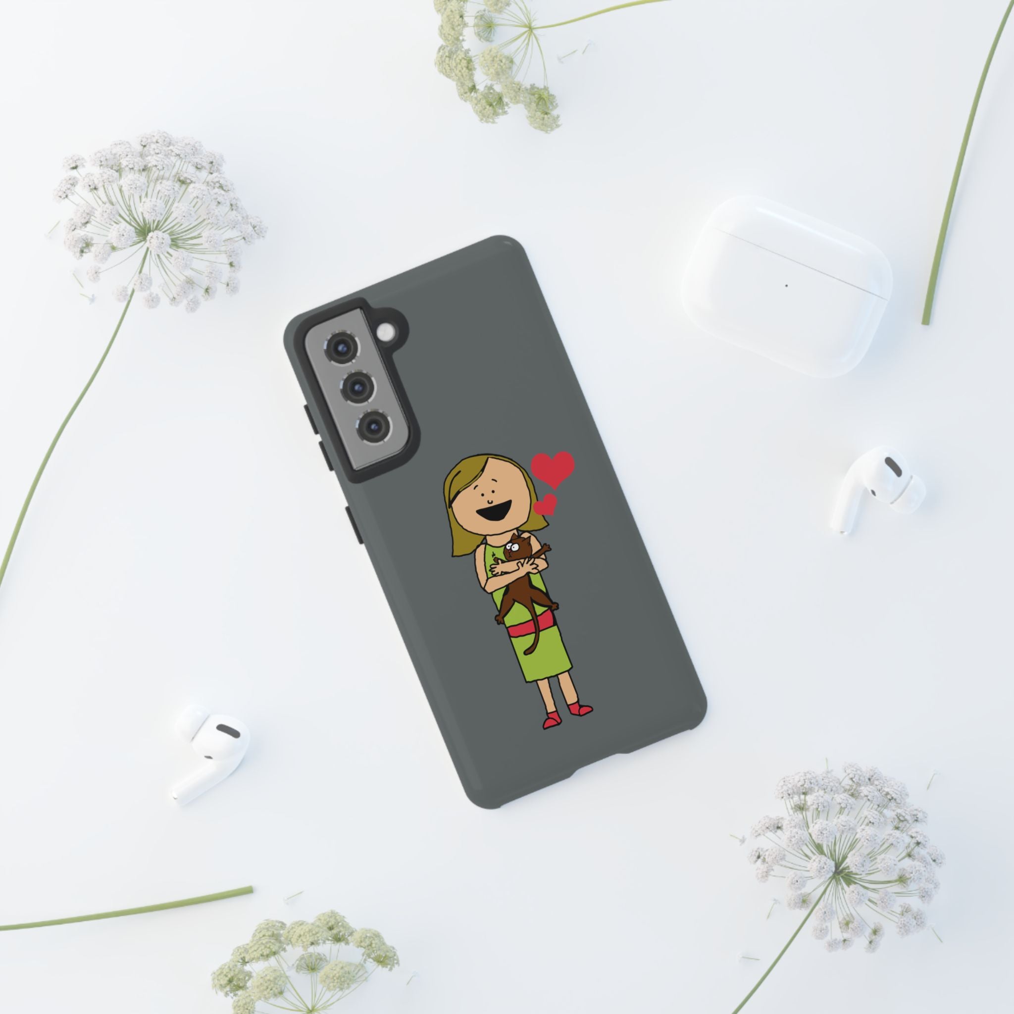 Pet Lover's Phone Case, Cute Animal Phone Cover, Gift for Dog Lovers, Cartoon Design, Fun Smartphone Accessory