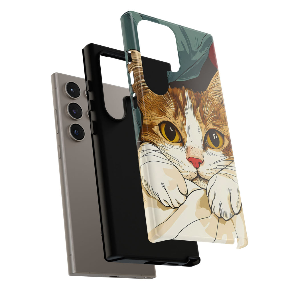 Cute Cat Phone Case - Ideal for Cat Lovers, Pet Owners, Birthday Gifts, Smartphone Accessories, Funny Pet Humor