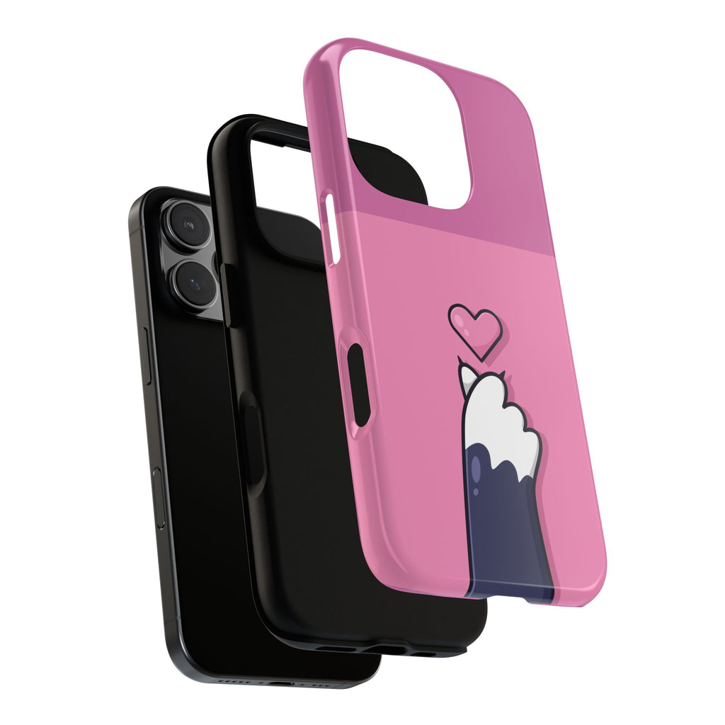 Cute Cat Paw Phone Case, Playful Pet Lover Gift, Animal Print Phone Cover, Heart Design Case, Fun Feminine Case, Kawaii Style