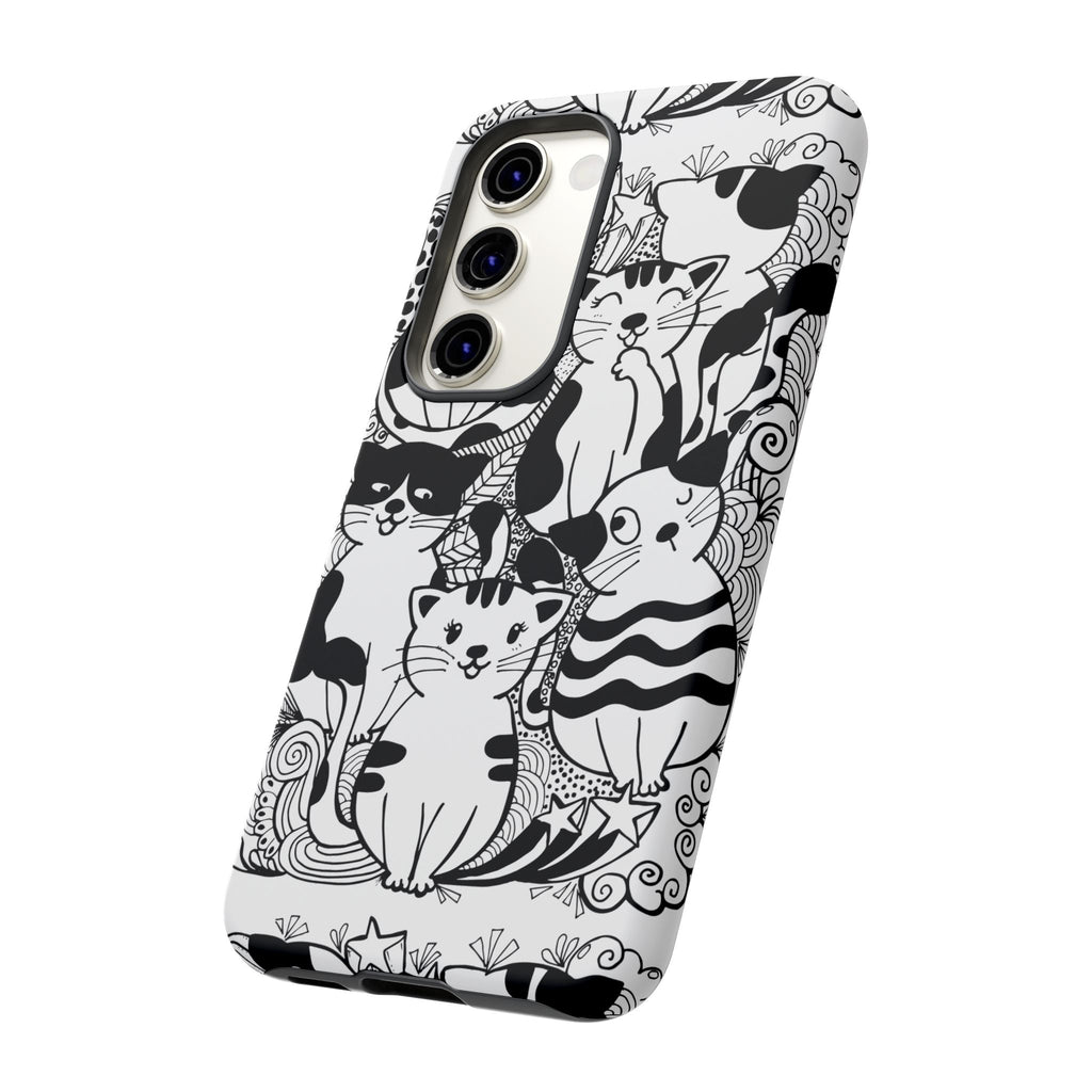 Cat-Themed Phone Case, Cute Cat Art, Pet Lover Gift, Birthday Present, Unique Cat Decor, Fun Tech Accessories, Animal Lover Case