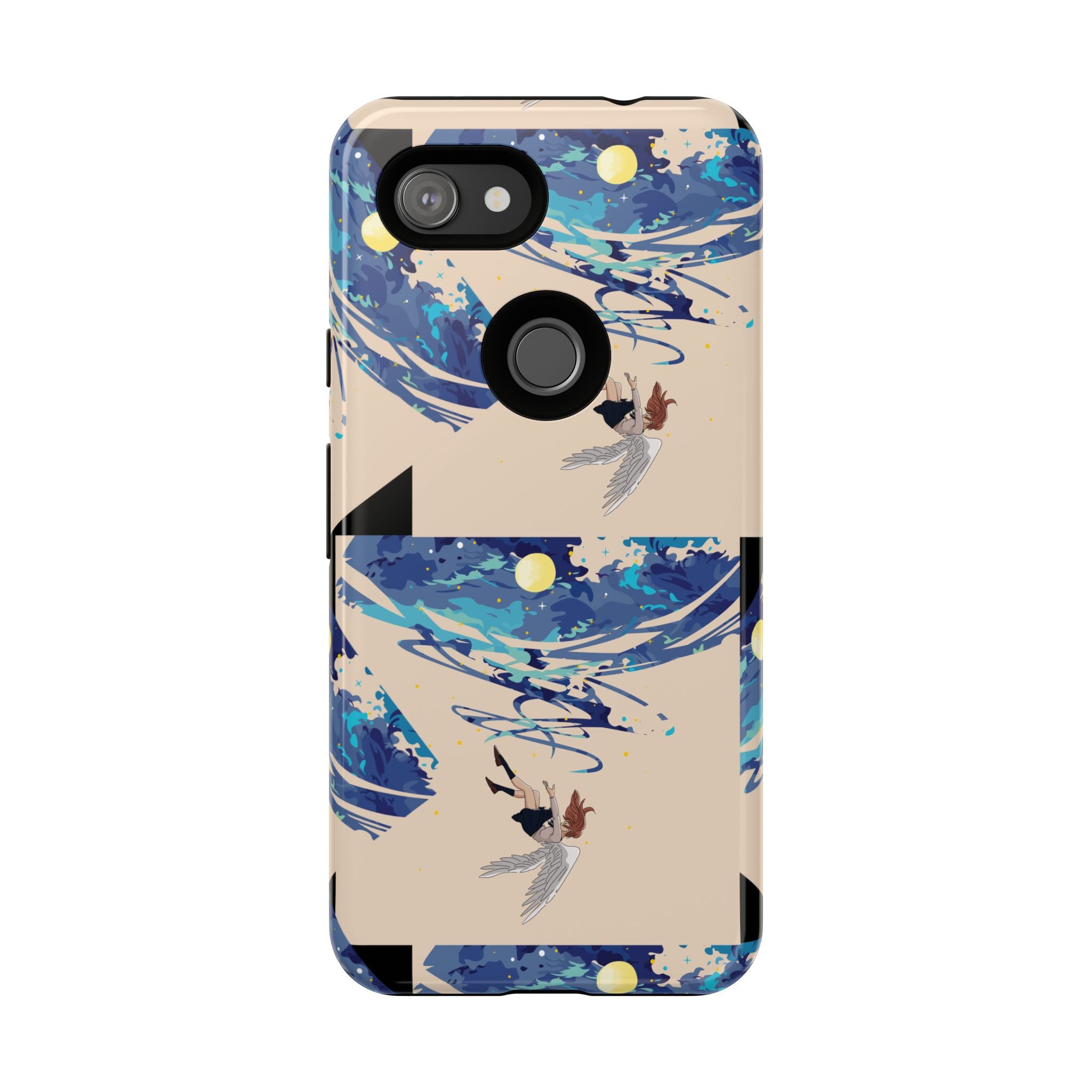 Artistic Phone Case with Abstract Design, Vivid Blue Waves and Fish, Stylish Phone Accessory, Unique Gift Idea, Trendy Tech Decor, [...]