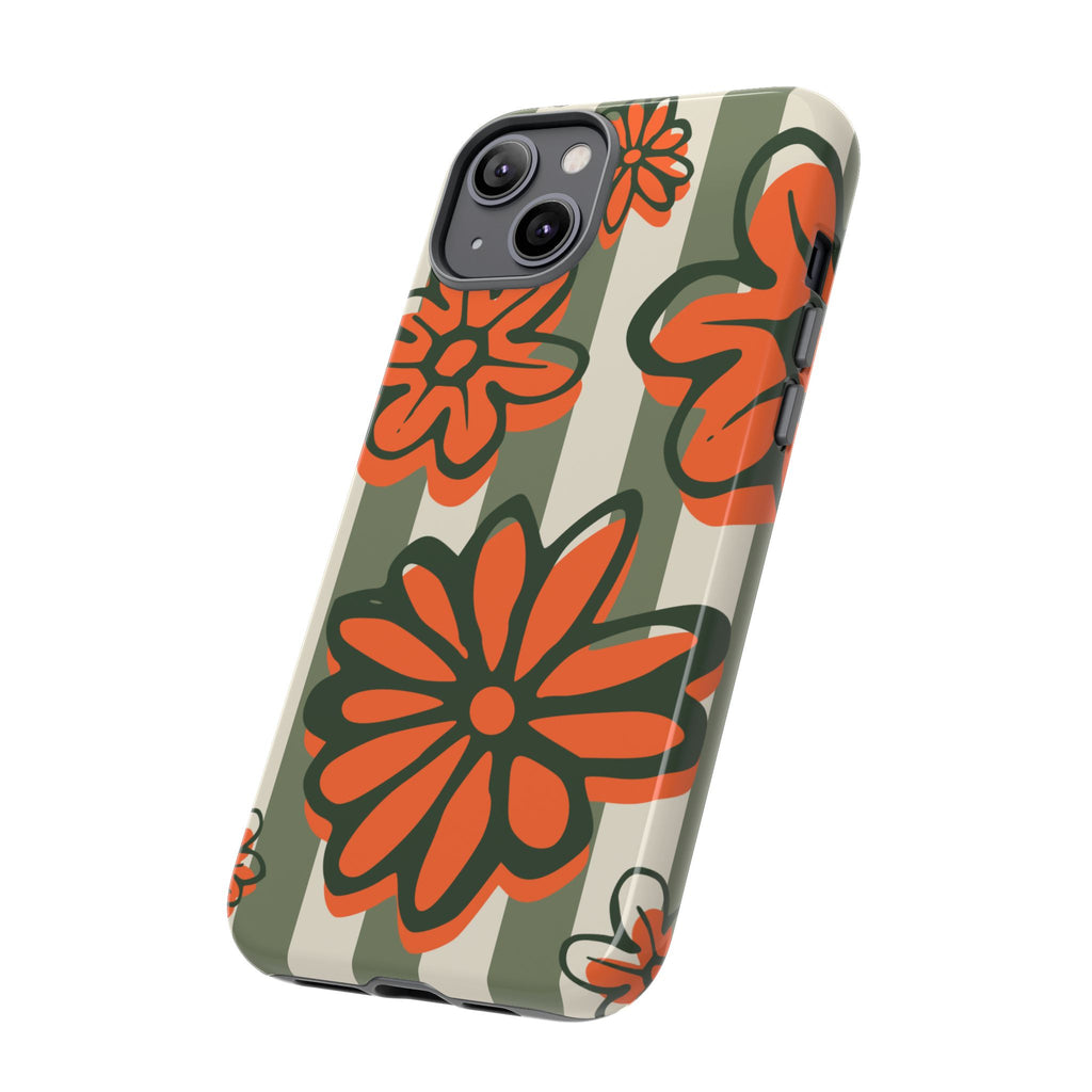 Floral Tough Phone Case - Trendy Protector for Pet Lovers, Super Cute Gift, Floral Design, Stylish Phone Cover, Unique Accessory