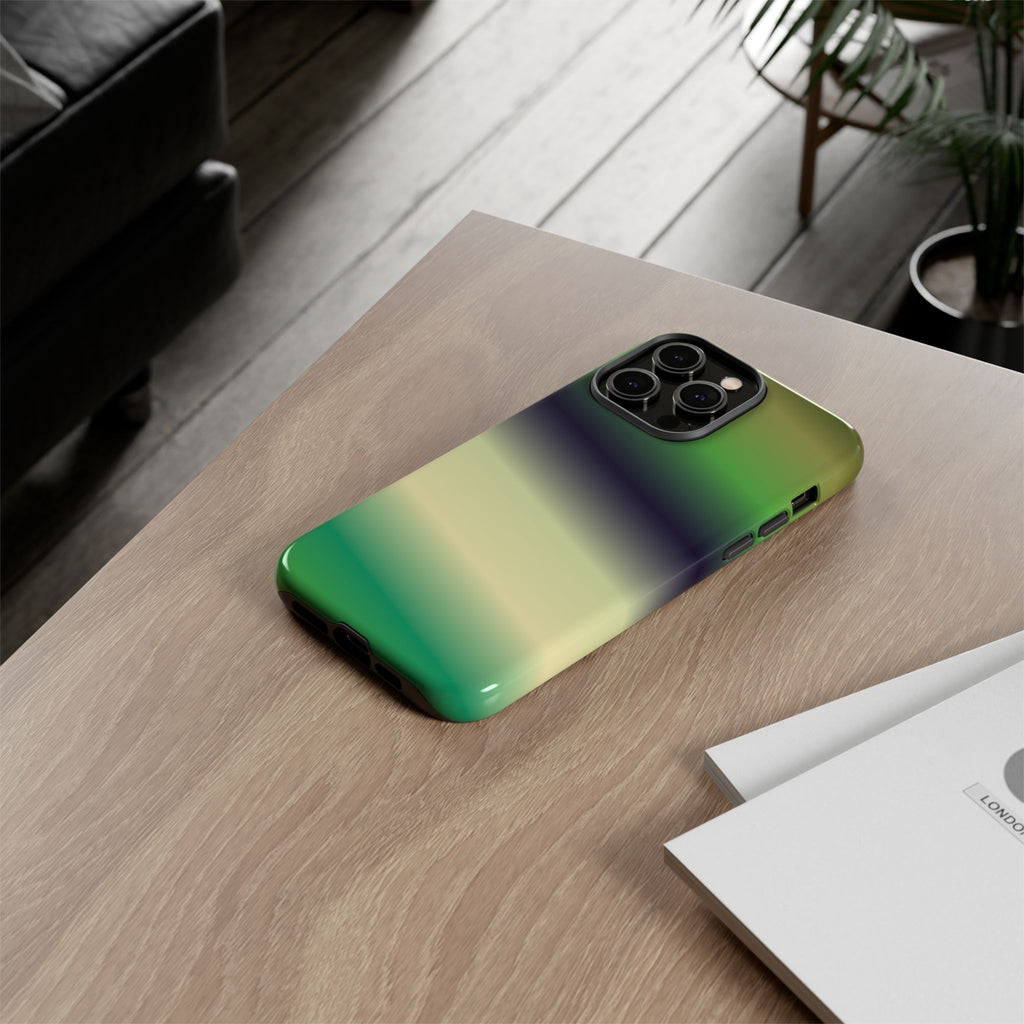 Gradient Phone Case - Tough Cases, Unique Cell Phone Cover, Stylish Tech Accessories, Green and Black Gradient, Perfect Gift