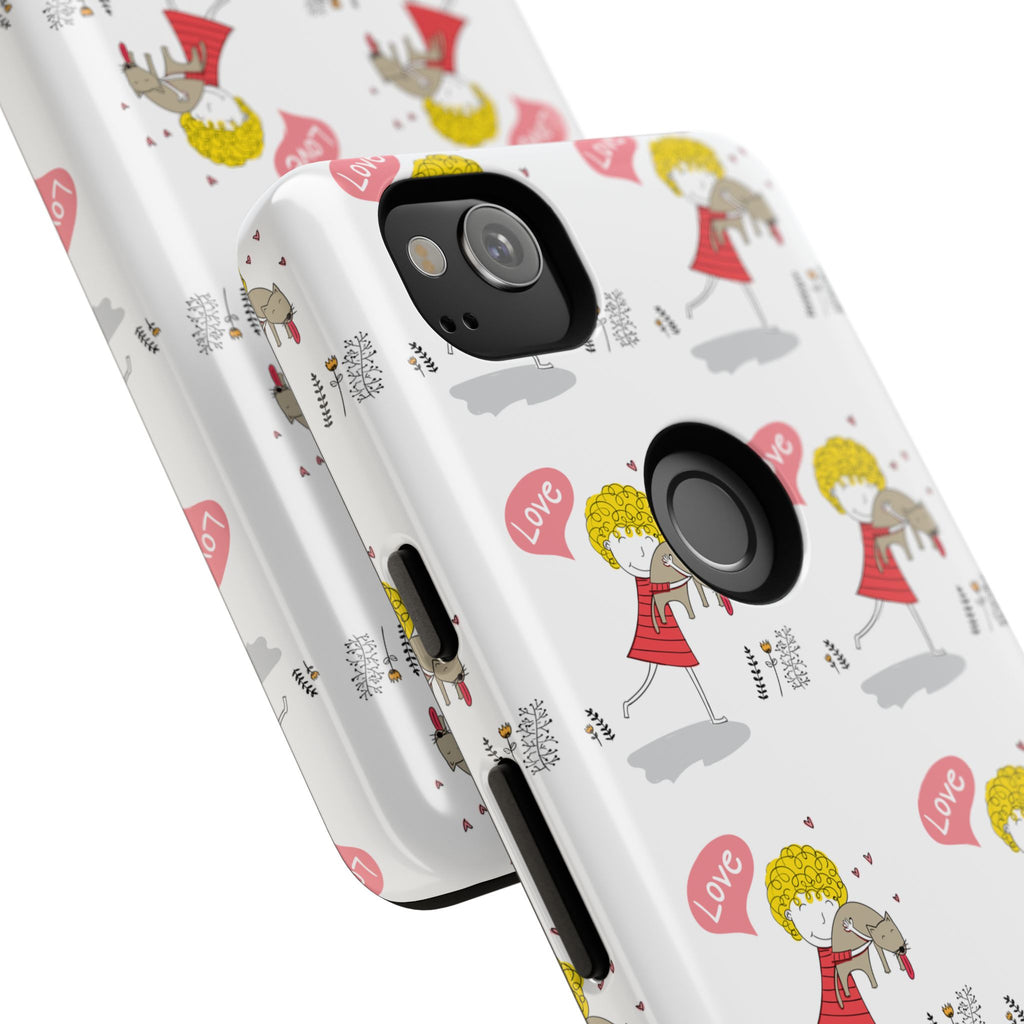Love-Themed Phone Case | Cute Pet Lover Accessory, Perfect Gift for Birthdays, Anniversaries, Animal Lovers, Valentine's Day