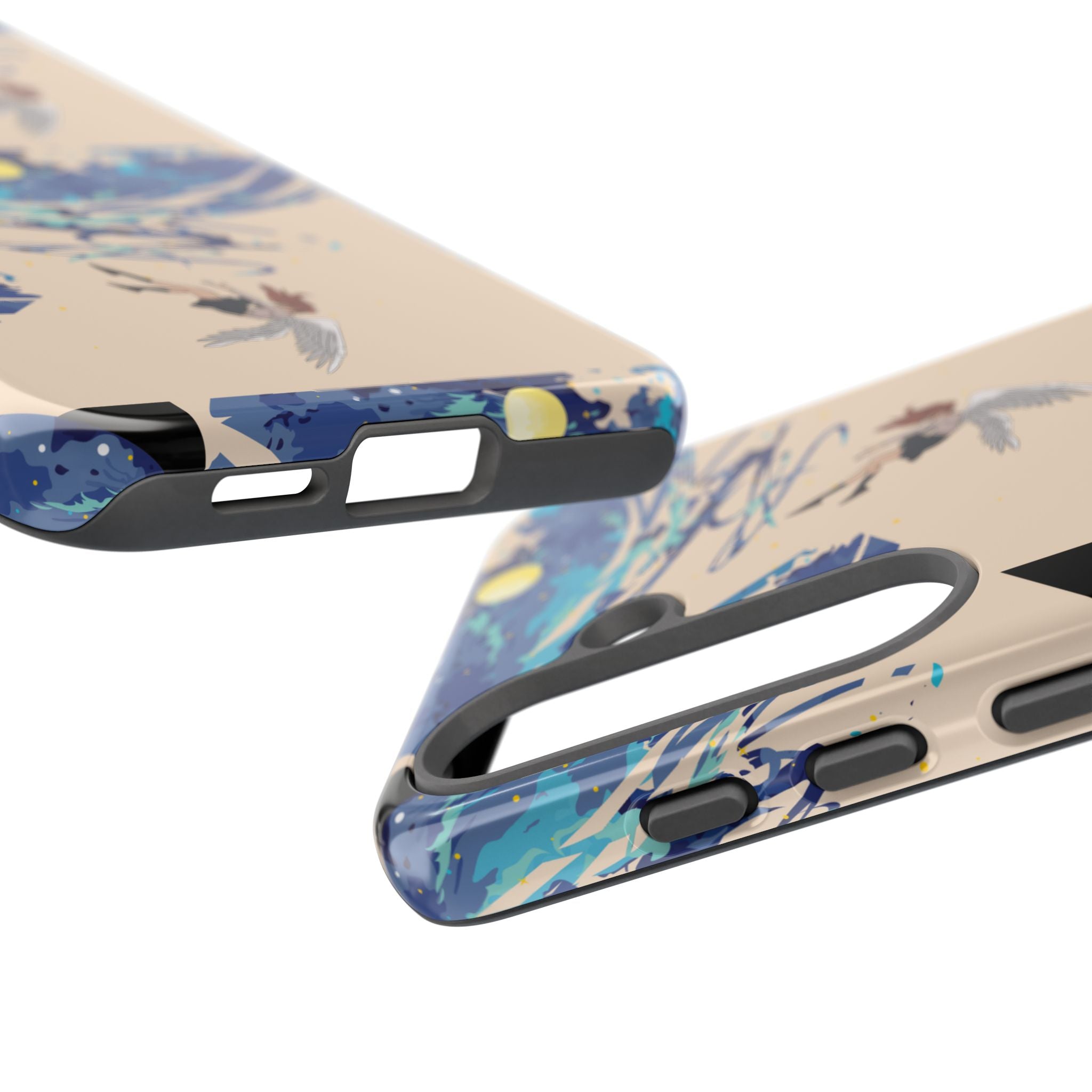 Artistic Phone Case with Abstract Design, Vivid Blue Waves and Fish, Stylish Phone Accessory, Unique Gift Idea, Trendy Tech Decor, [...]