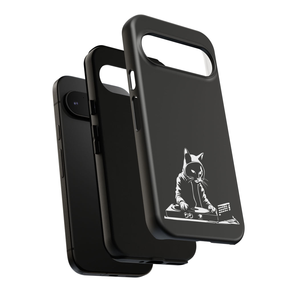 Cat DJ Phone Case | Stylish Tough Cases for Music Lovers, Gift for Cat Owners, Unique Phone Accessory, Cool Tech Gear