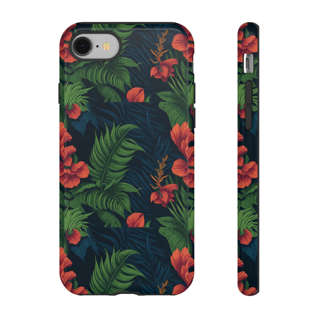 Tropical Phone Case with Floral Design, Eco-Friendly Protection for Summer Vibes, Ideal Gift for Nature Lovers, Vibrant Background