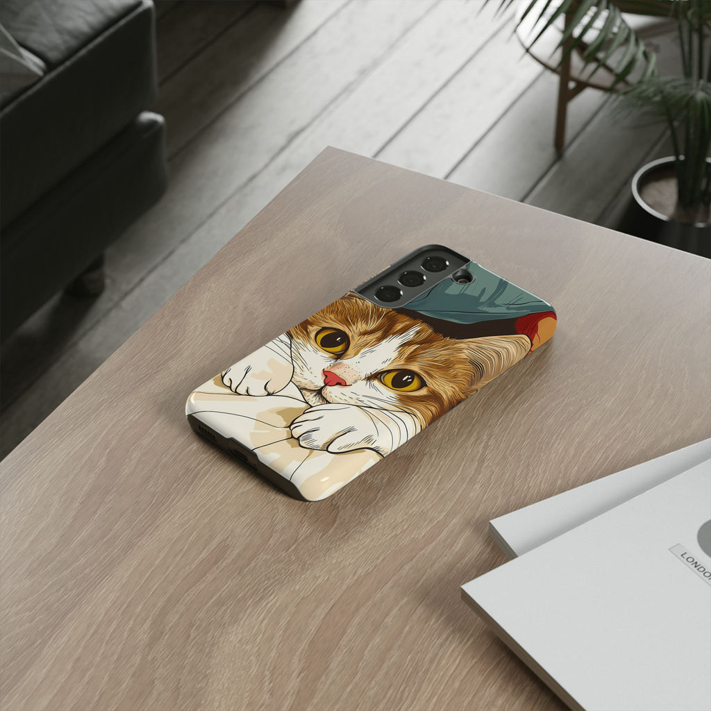 Cute Cat Phone Case - Ideal for Cat Lovers, Pet Owners, Birthday Gifts, Smartphone Accessories, Funny Pet Humor