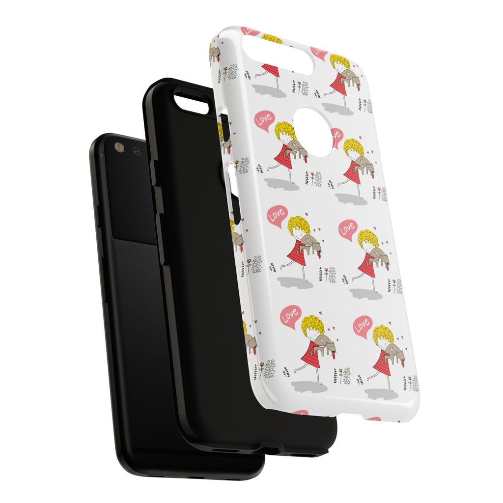 Love-Themed Phone Case | Cute Pet Lover Accessory, Perfect Gift for Birthdays, Anniversaries, Animal Lovers, Valentine's Day