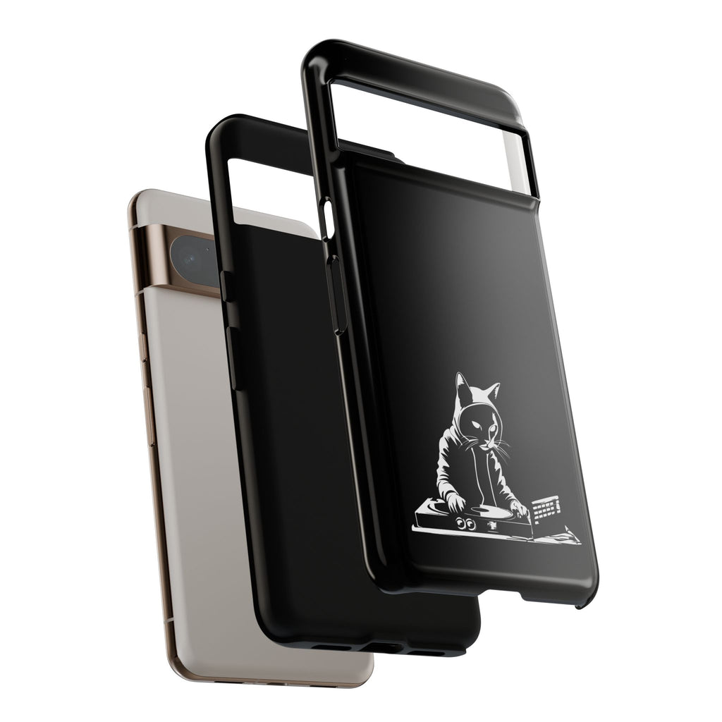 Cat DJ Phone Case | Stylish Tough Cases for Music Lovers, Gift for Cat Owners, Unique Phone Accessory, Cool Tech Gear
