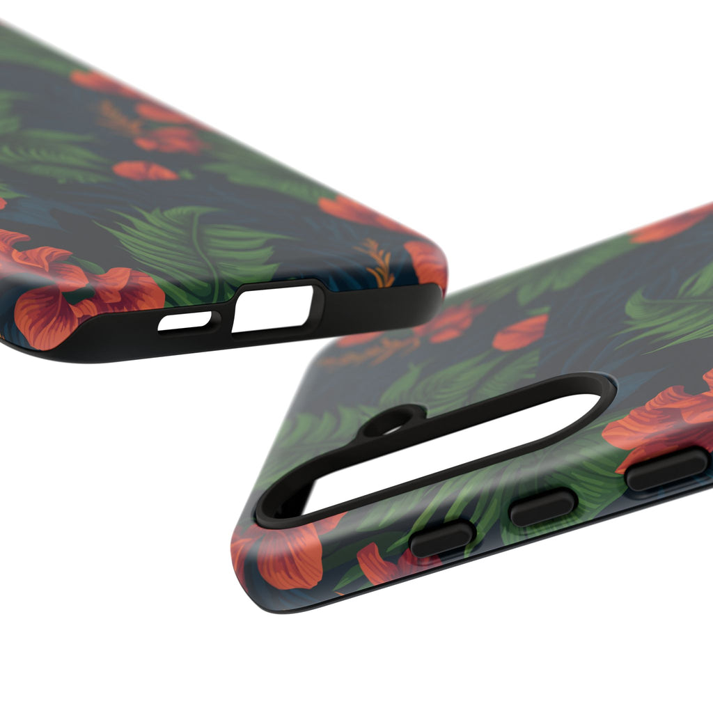Tropical Phone Case with Floral Design, Eco-Friendly Protection for Summer Vibes, Ideal Gift for Nature Lovers, Vibrant Background