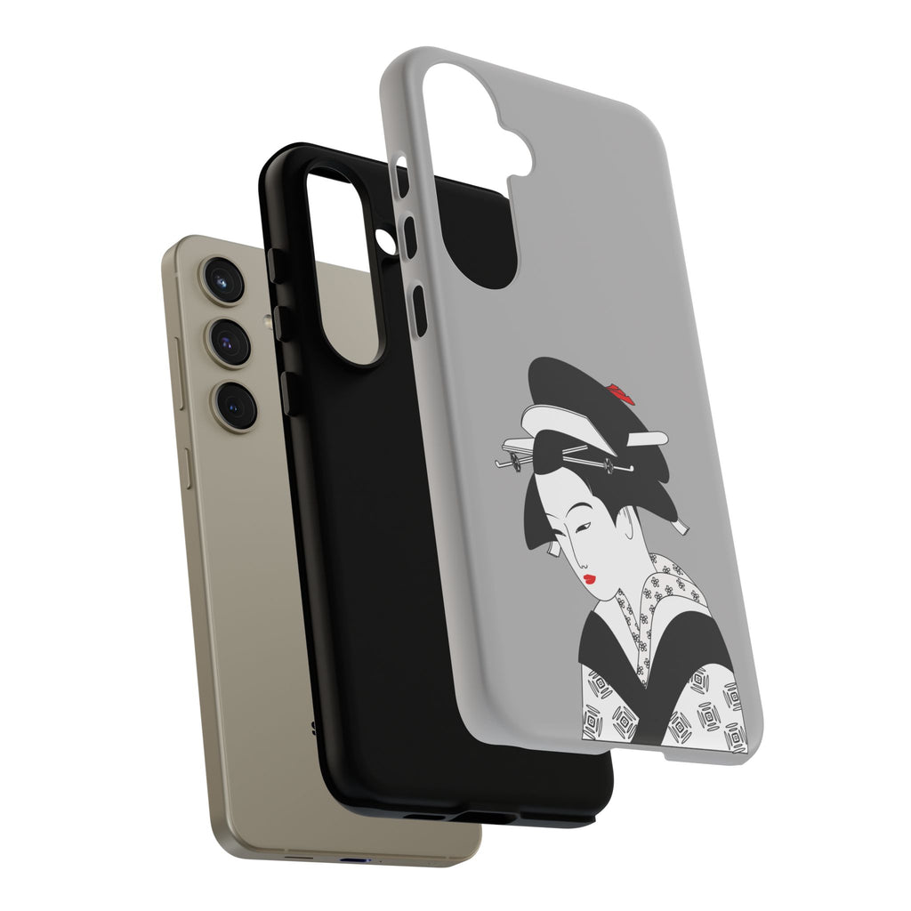 Stylish Phone Case with Japanese Geisha Design, Tough Phone Case, Cute Phone Cover, Japanese Art, Ethnic Style